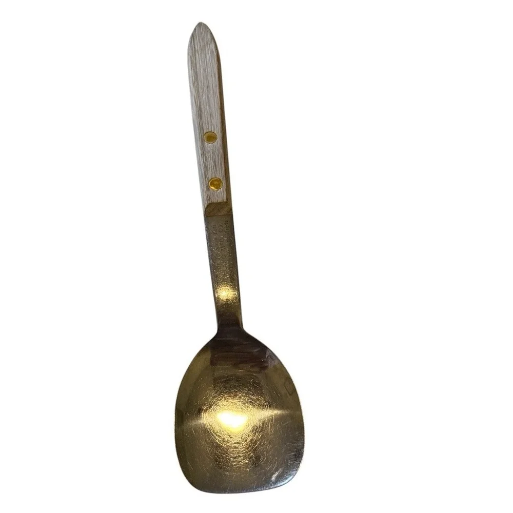 Vintage Warco Stainless Steel Ice Cream Spade Scoop Wood Handle 9 1/2